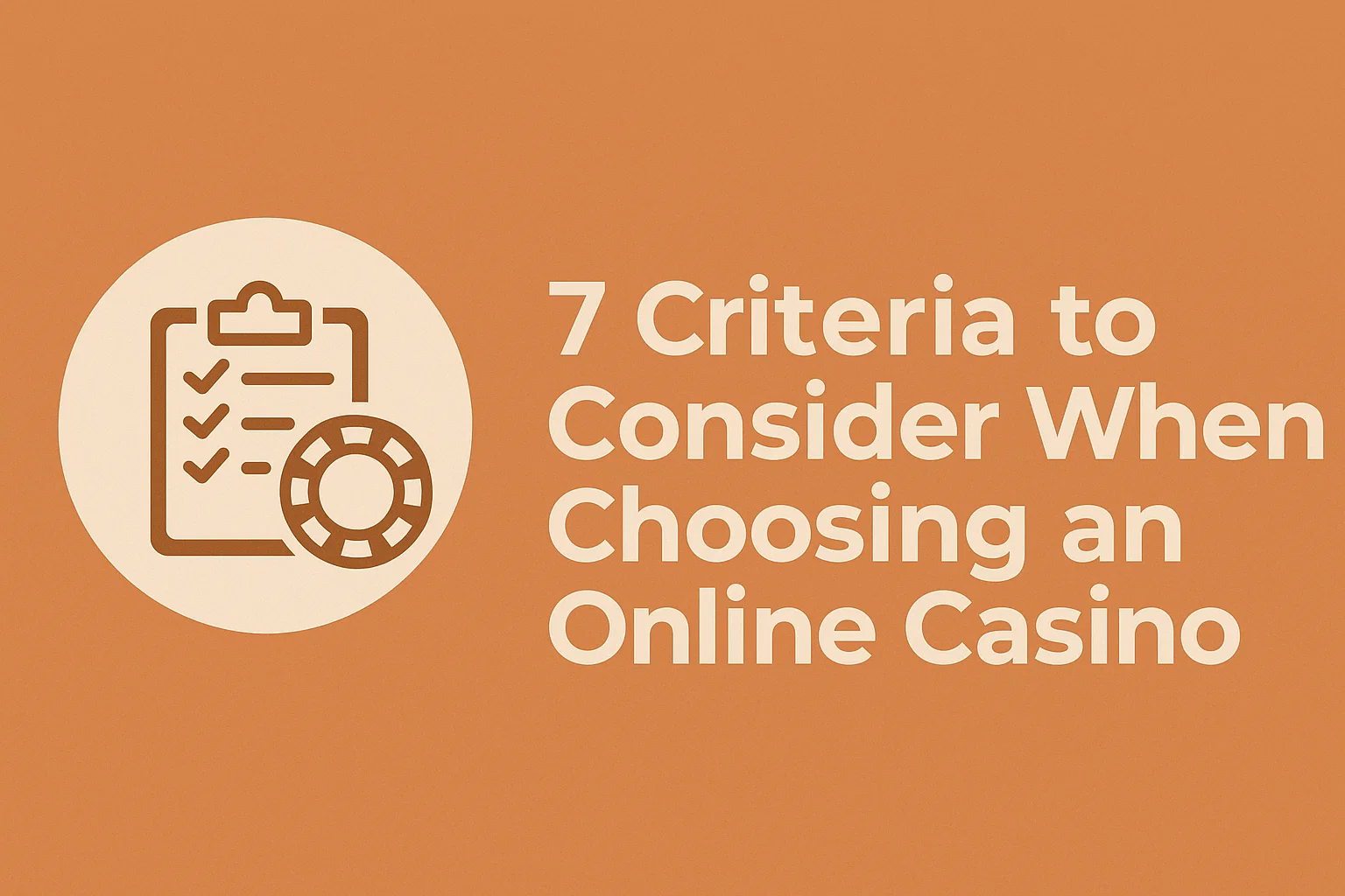 7 Criteria to Consider When Choosing an Online Casino